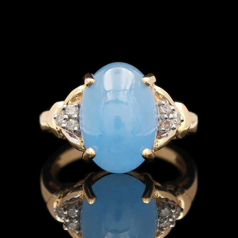 Three Stone Blue Sapphire and 0.19 CT. T.W. Diamond Ring in 14K White Gold  - Sam's Club