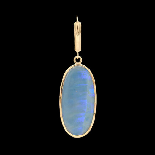 a pendant with a blue stone in it