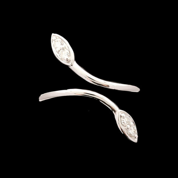 two white gold and diamond earrings