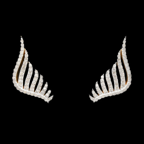 a pair of diamond earrings