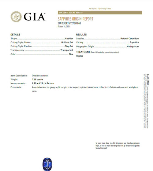a letterhead with the words sapphire design report