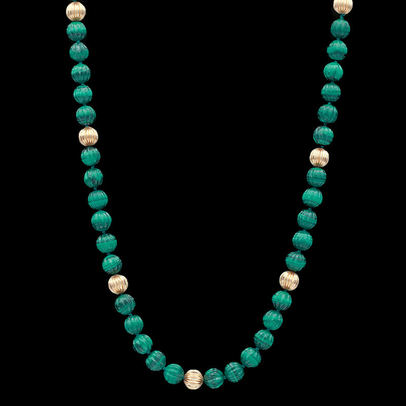 Malachite Necklace Beads