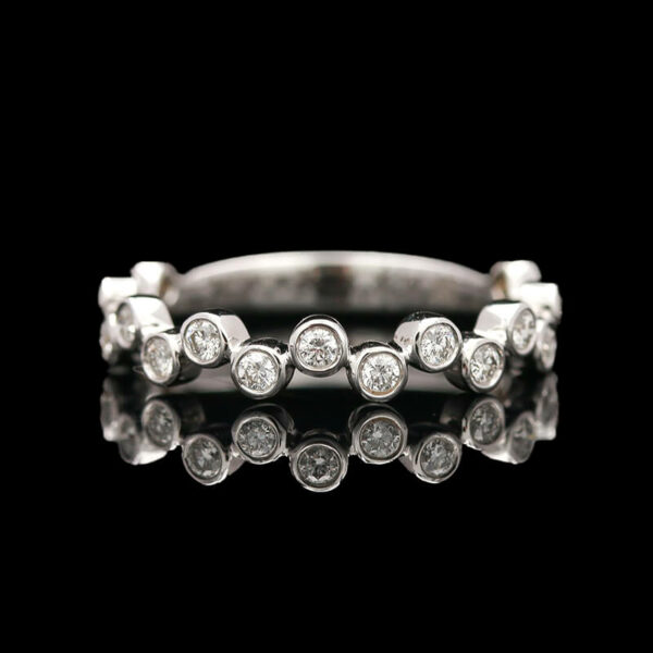 a white gold and diamond ring