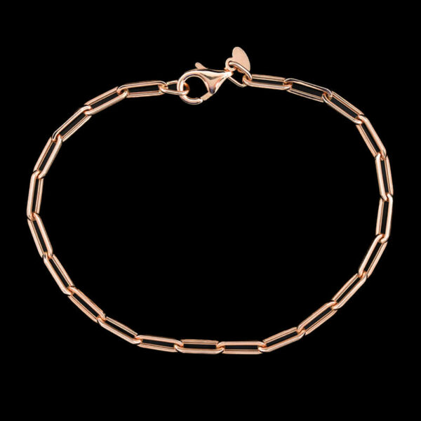 a gold chain bracelet with a clasp