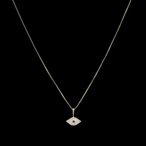 a necklace with a diamond on it