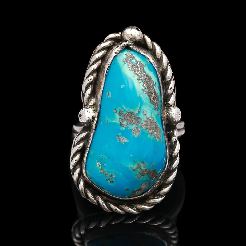 Native American Lapis and Crushed Opal Men's Ring | Men's Gemstone Jew –  BEACH TREASURES