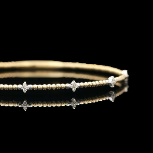 a diamond and pearl bracelet