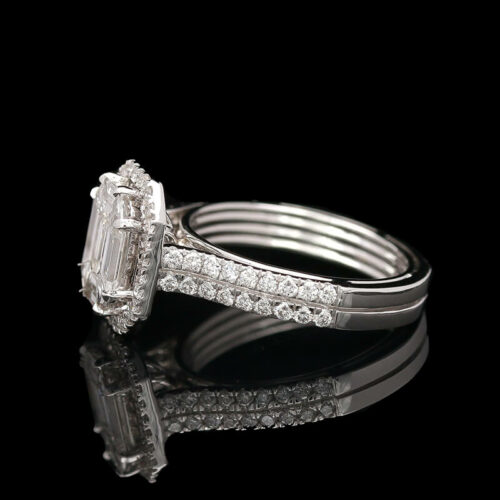 a diamond ring with two bands on it
