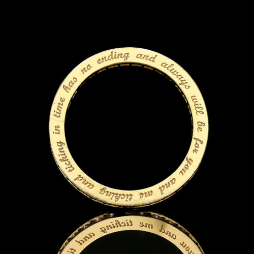 a gold ring with the words, you can't see anything else