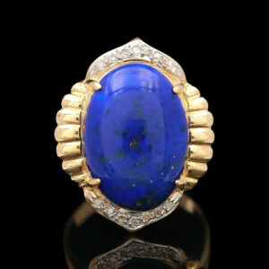 an antique lapis and diamond ring