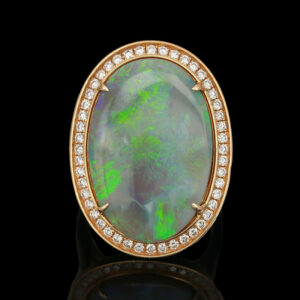 an opal and diamond ring