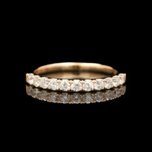 14k Yellow Gold 0.50 ctw Half Eternity Band