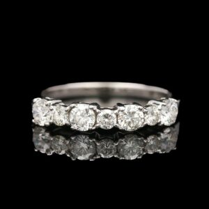 18k White Gold 0.85 CTW Diamond Scatter Band