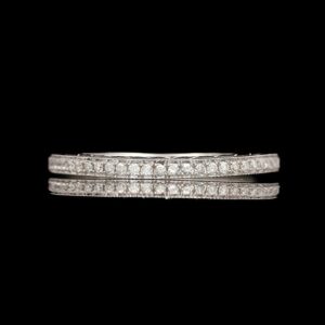 14k White Gold 0.20 CTW Diamond Half Eternity Band