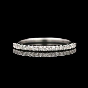 14k White Gold 0.20 CTW Diamond Half Eternity Band