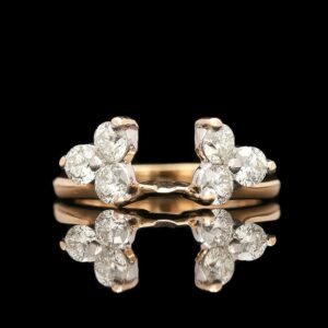 14k Yellow Gold 0.76 CTW Diamond “Leo” Guard Band