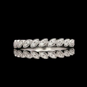14k White Gold 0.20 CTW Stackable Diamond Band