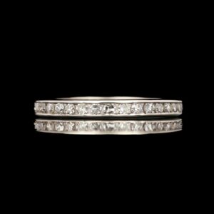 14k White Gold 0.53 CTW Channel Set Diamond Eternity Band