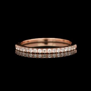 14k Rose Gold 0.20 CTW Diamond Half Eternity Band