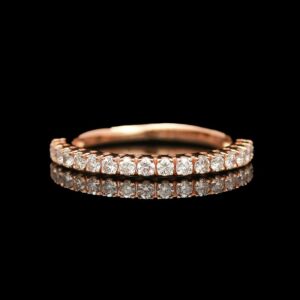 18k Rose Gold 0.34 CTW Diamond Half Eternity Band