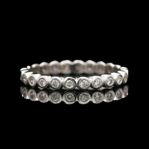14k White Gold 0.35 CTW Bezel Set Diamond Eternity Band