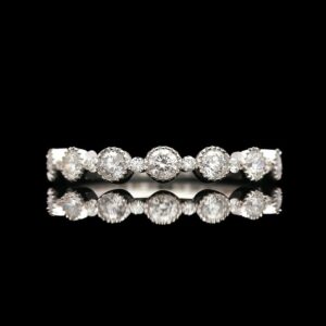 Adrianna Papell 14k White Gold 0.51 CTW Bezel Set Diamond Ring
