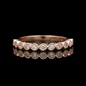 14k Rose Gold 0.33 CTW Bezel Set Diamond Band