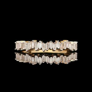 Yellow Gold Baguette Cut 0.30 CTW Diamond Eternity Band