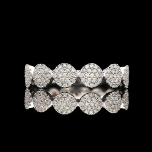 14k White Gold Micro Pave 0.33 CTW Diamond Circle Ring