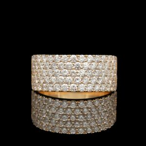18k Yellow Gold Pave Diamond Band
