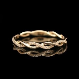 14k Yellow Gold & Diamond Twist Ring