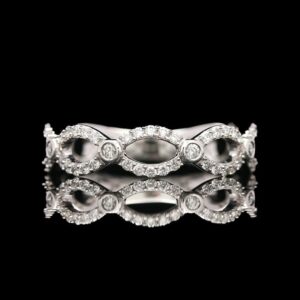 14k White Gold 0.50 CTW Diamond Loop Ring