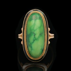 Victorian Turquoise & Enamel Pointer Ring