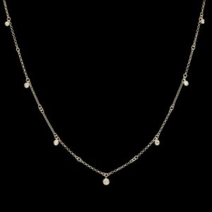 14k Yellow Gold Diamond Necklace