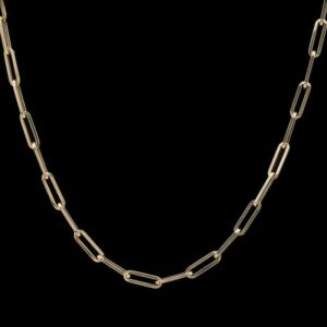 *SOLD* 14k Yellow Gold Paperclip Necklace