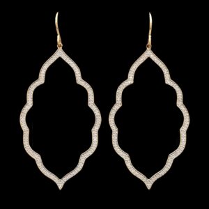 10k Yellow Gold Diamond Marquise Shape Earrings