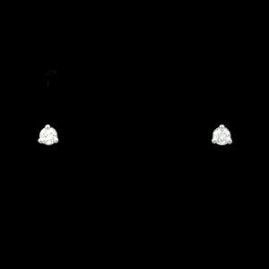 14k White Gold 0.10 CTW Diamond Stud Earrings