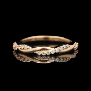14k yellow gold 0.19ct diamond twist band