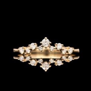14k Yellow Gold 0.18 CTW Diamond Scatter Band