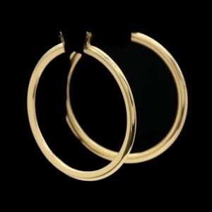 Vermeil Sterling Silver 35.00 MM Hoop Earrings