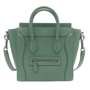 Celina "Nano" Drummed Calfskin Micro Luggage – Retired Celadon