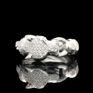 Sterling Silver Pavé Panther Ring
