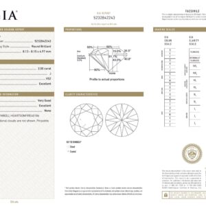 hearts on fire 2.00 ct round brilliant cut diamond j/vs2 with gia report