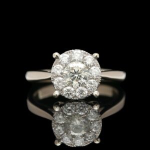 14k white gold 0.69 ctw diamond ring