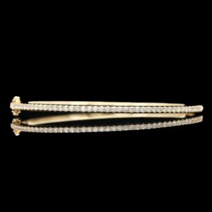 14k yellow gold 0.82 ctw diamond bangle bracelet