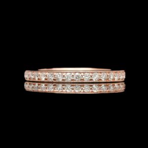 14k rose gold 0.53 ctw diamond eternity band
