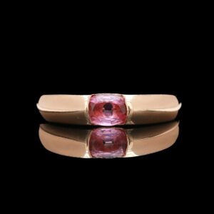 10k rose gold east west set pink topaz ring