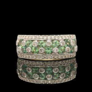 le vian 14k yellow gold alexandrite & diamond ring