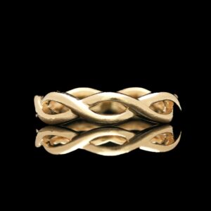 14k Yellow Gold Infinity Twist Band