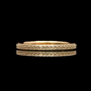 antique 14k yellow gold engraved band